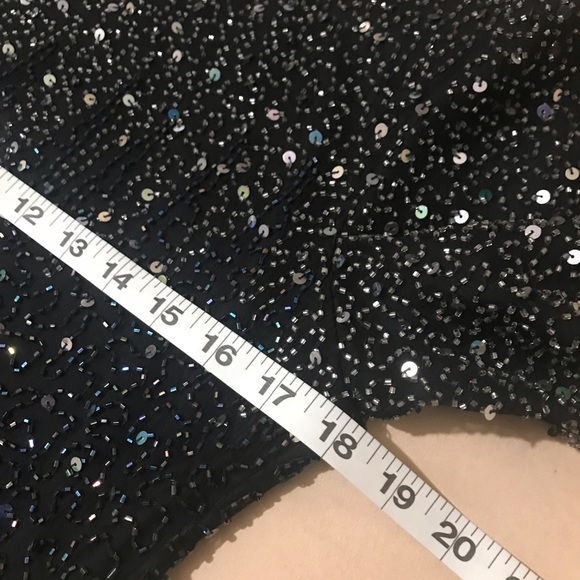 Black and silver sequin Stenay Vintage top Size S - Picture 7 of 8